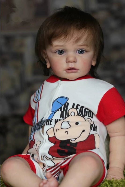 "Kai" –55cm Reborn Baby Doll with Soft Cloth Body 3D Painted