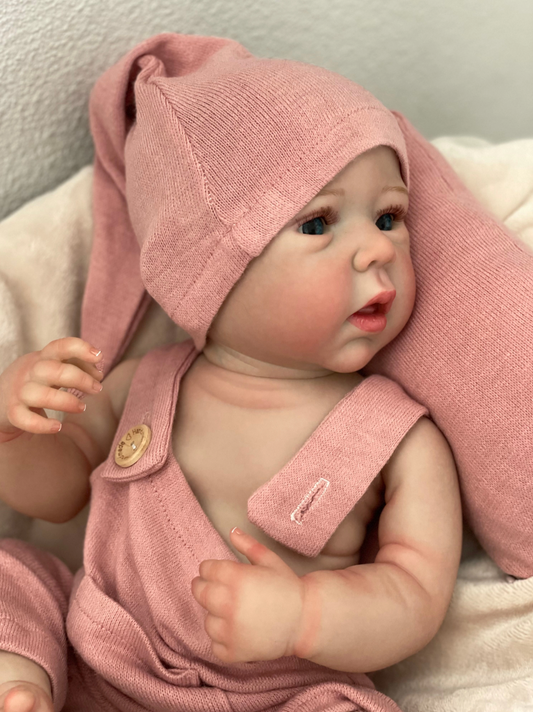 “Mabel”  - 9-Inch Bebe Reborn Baby Girl Full Silicone Vinyl Doll