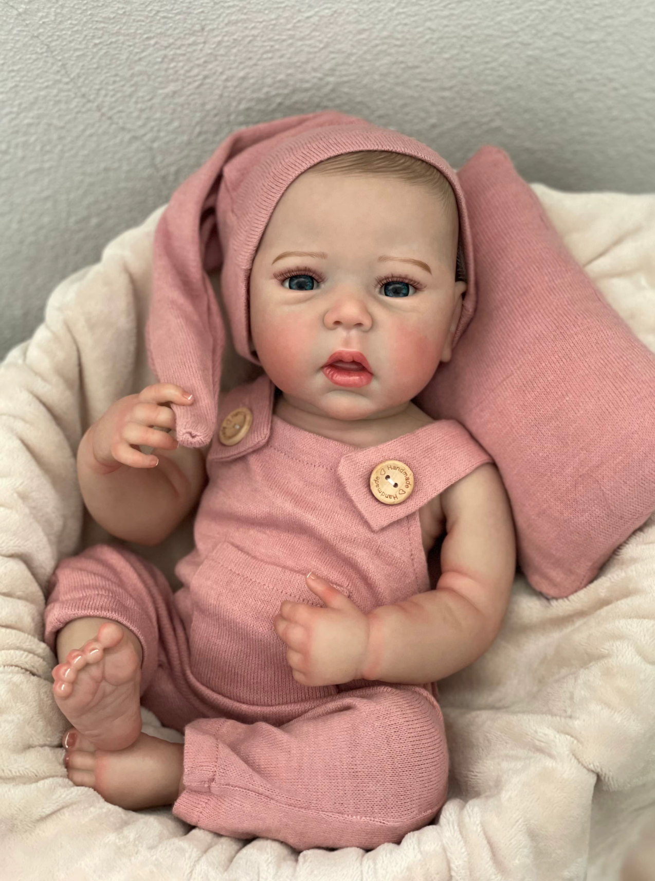 “Mabel”  - 9-Inch Bebe Reborn Baby Girl Full Silicone Vinyl Doll
