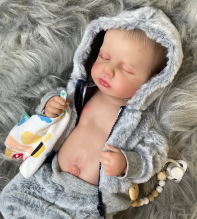 "Ayla" - 20 Inch Sleeping Girl Reborn LouLou Doll (Full Vinyl Body)