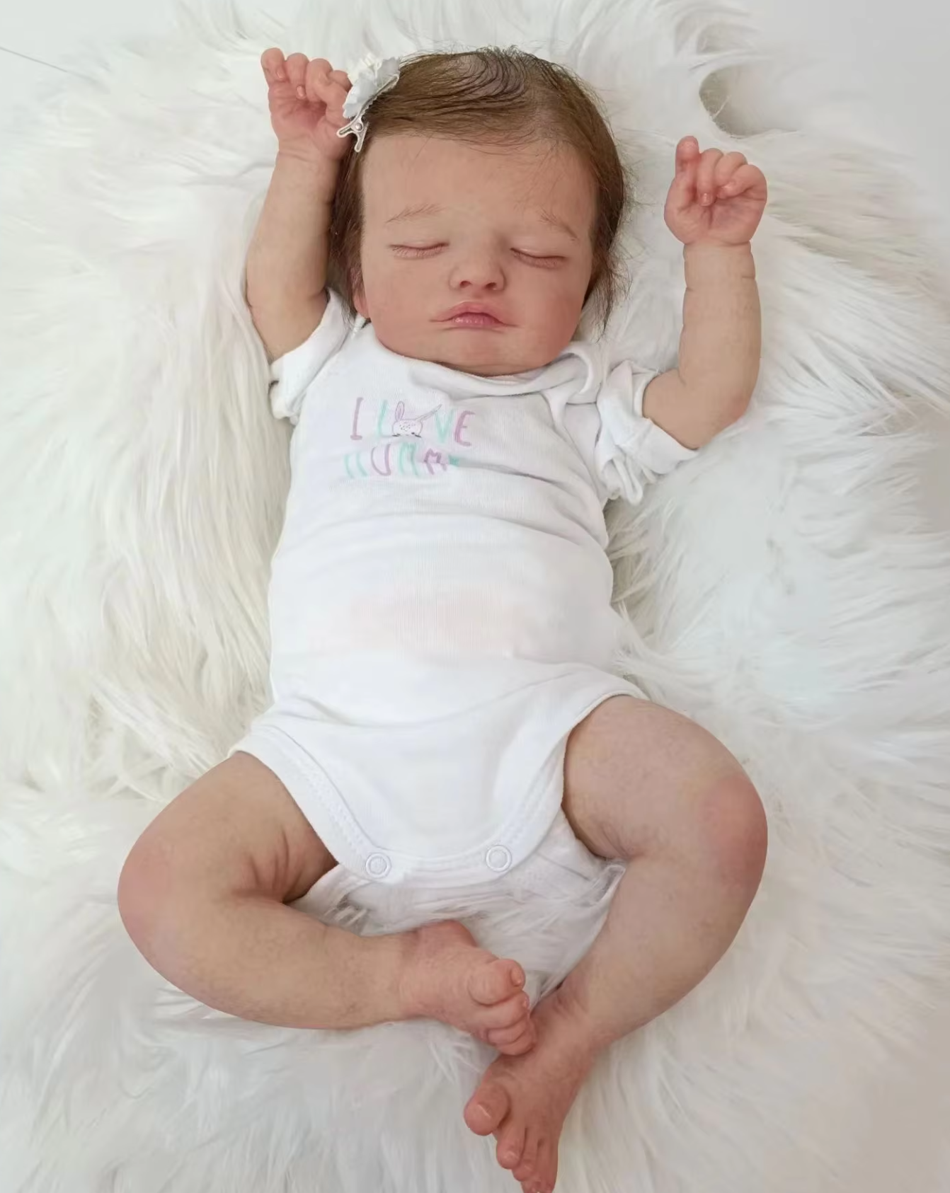 "Florence" – 20 Inch Handcrafted Sleeping Reborn Doll Soft Cloth Body