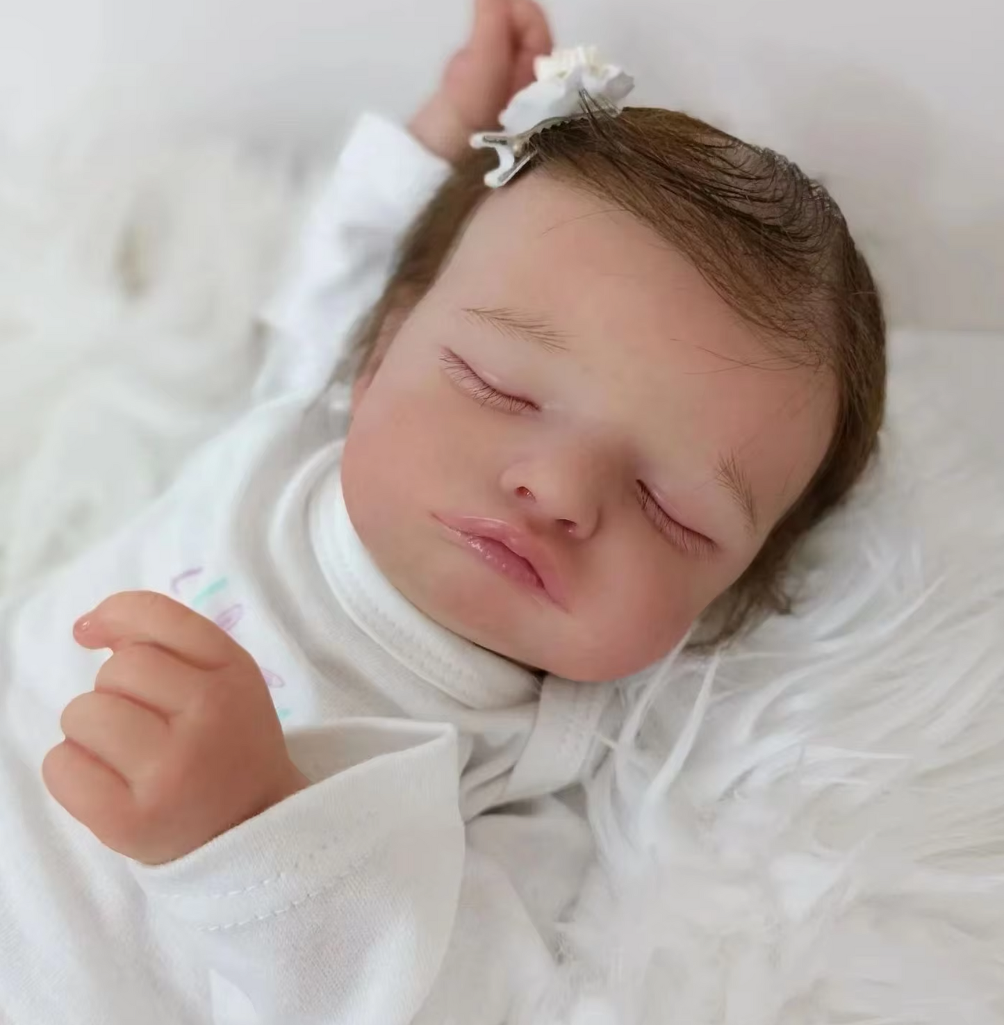 "Florence" – 20 Inch Handcrafted Sleeping Reborn Doll Soft Cloth Body