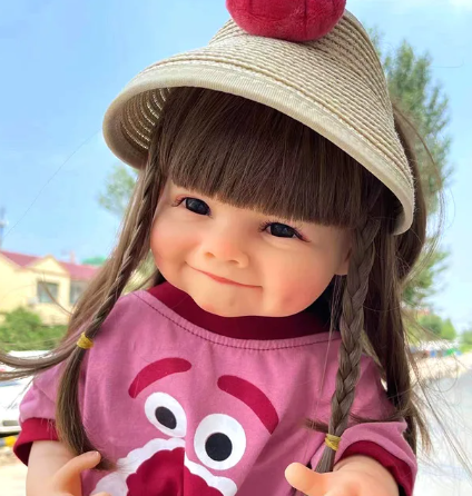 "Marley" - 22 Inch Full Body Silicone Reborn Doll with Curly Brown Hair