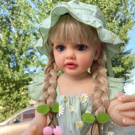 "Marley" - 22 Inch Full Body Silicone Reborn Doll with Curly Brown Hair