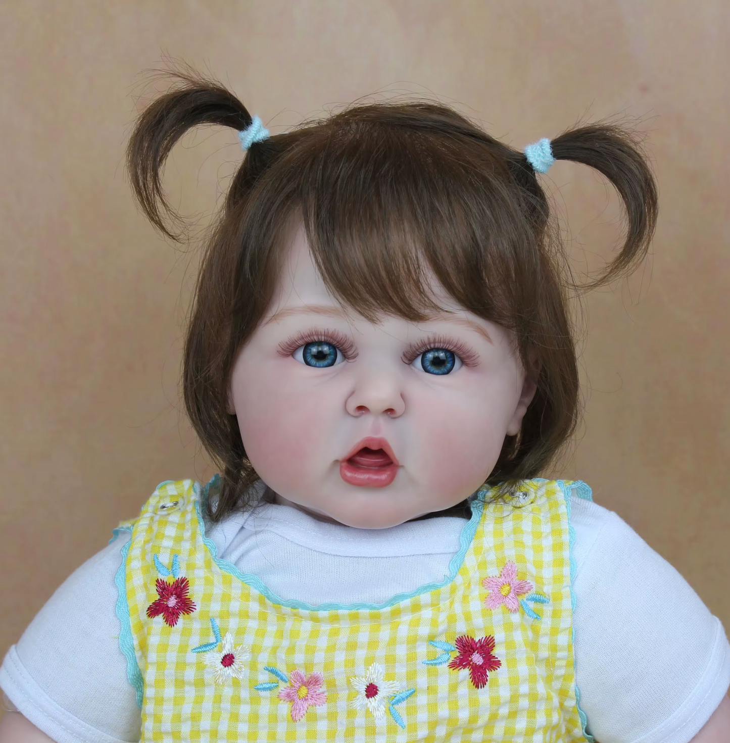 "Nina" – Realistic Reborn Baby Doll Awake with Soft Cloth Body