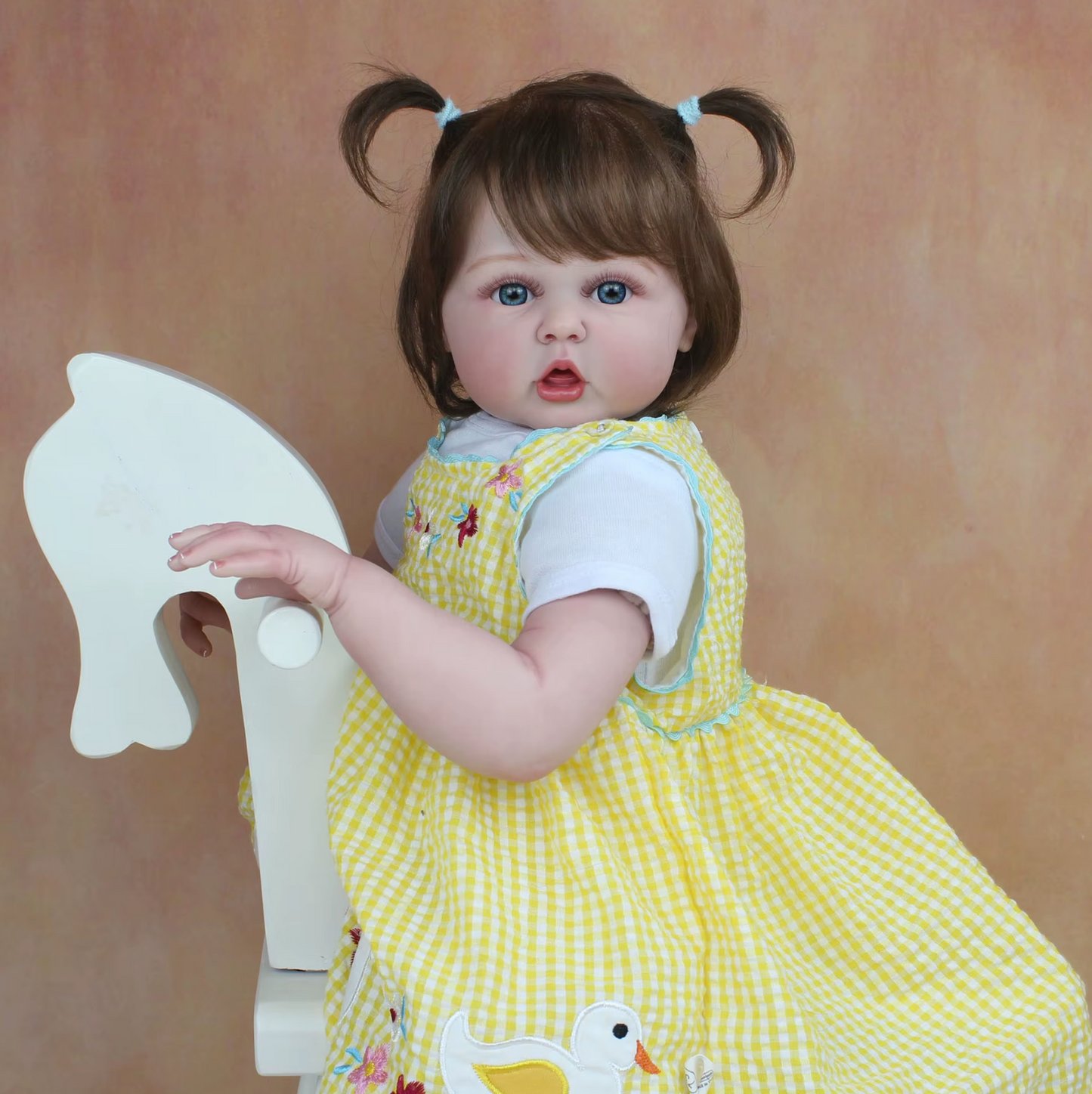 "Nina" – Realistic Reborn Baby Doll Awake with Soft Cloth Body