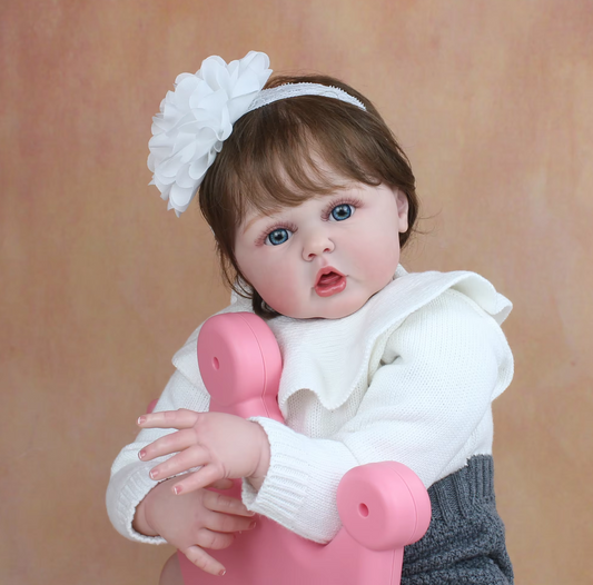 "Nina" – Realistic Reborn Baby Doll Awake with Soft Cloth Body