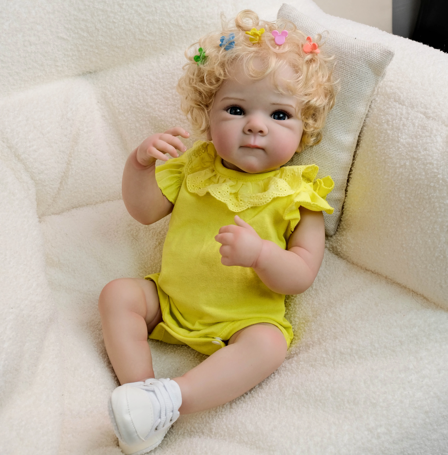 “Audrey & Poppy” – 19 Inch Newborn Twin Reborn Dolls Full Body Silicone Vinyl