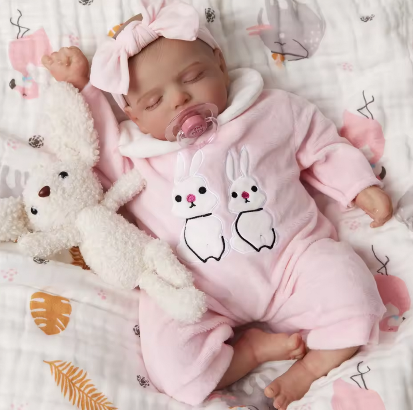 "Daisy" - 19 Inch Baby Girl Reborn Doll 3D Painted Soft Cloth Body