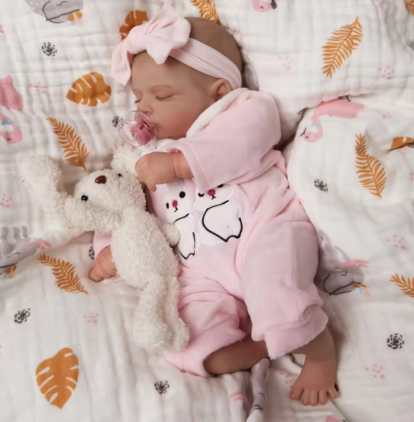 "Daisy" - 19 Inch Baby Girl Reborn Doll 3D Painted Soft Cloth Body