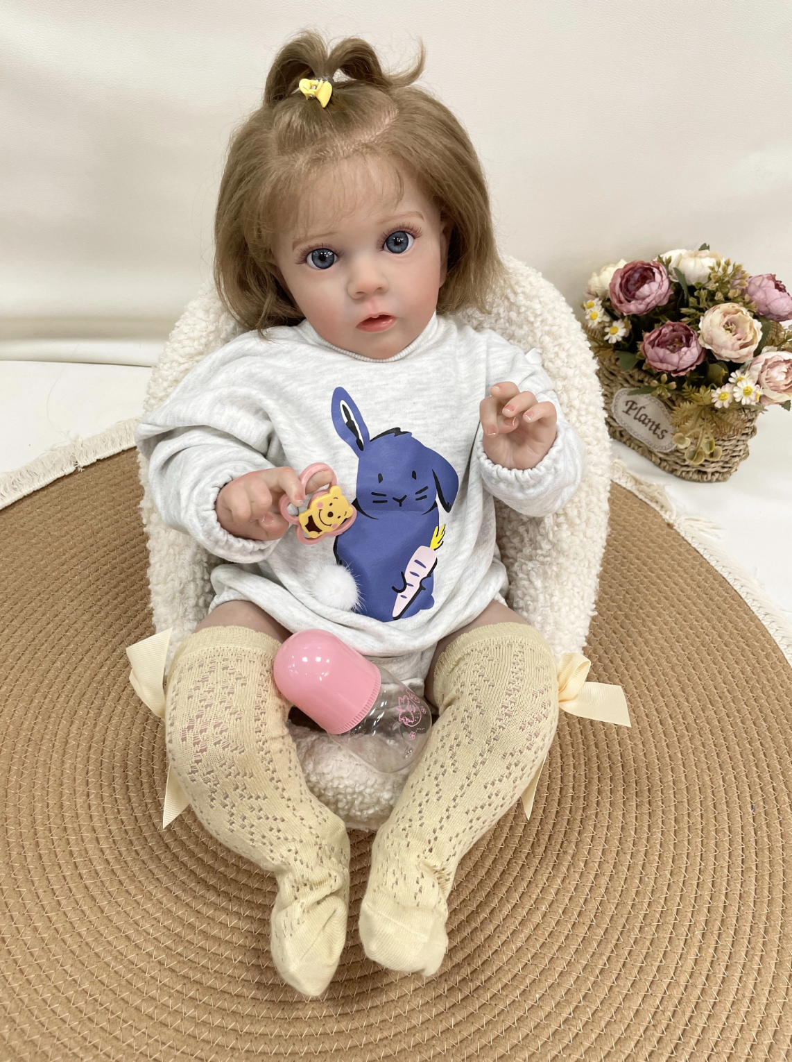 "Alice" – 24 Inch Silicone Reborn Baby Girl Doll Soft Cloth Body