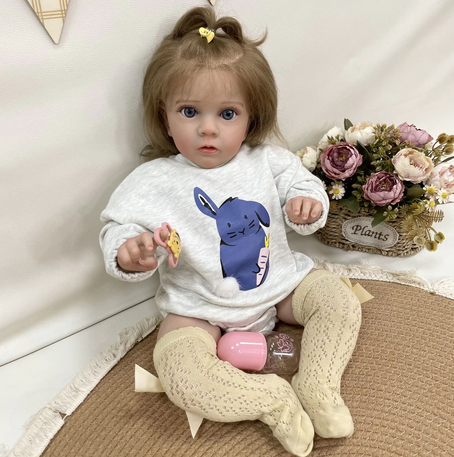 "Alice" – 24 Inch Silicone Reborn Baby Girl Doll Soft Cloth Body