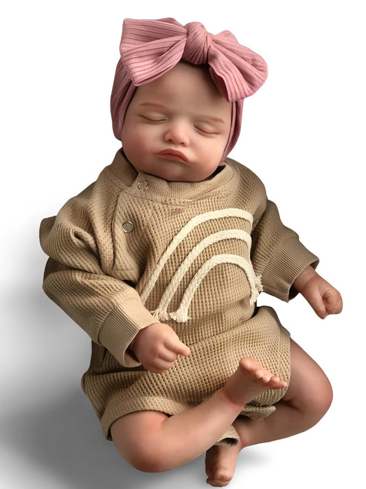 "Amelie" - 20 Inch Sleeping Baby Girl Reborn Doll Soft Cloth Body
