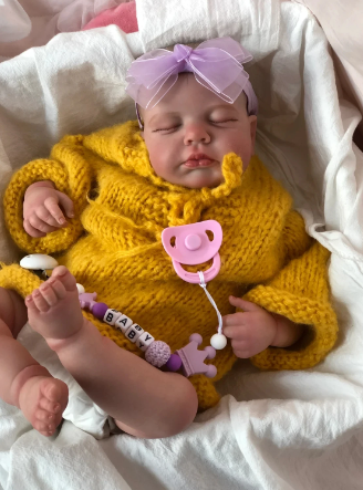 "Thea" - 19 Inch Sleeping Baby Girl Reborn Doll Soft Cloth Body