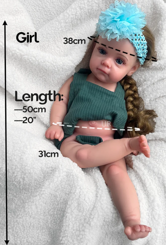 "Freya" - 20 Inch Premium Christmas Reborn Baby Doll Soft Silicone Body