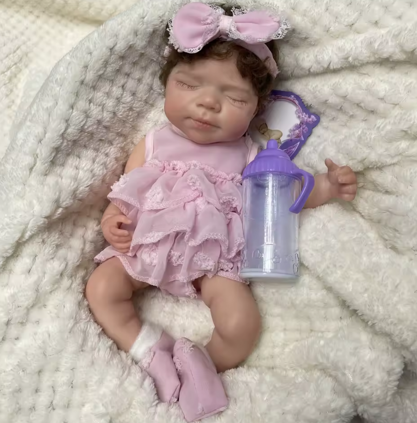 “Elsie” – 13" Full Body Silicone Reborn Doll Baby Girl Hand-Rooted Hair
