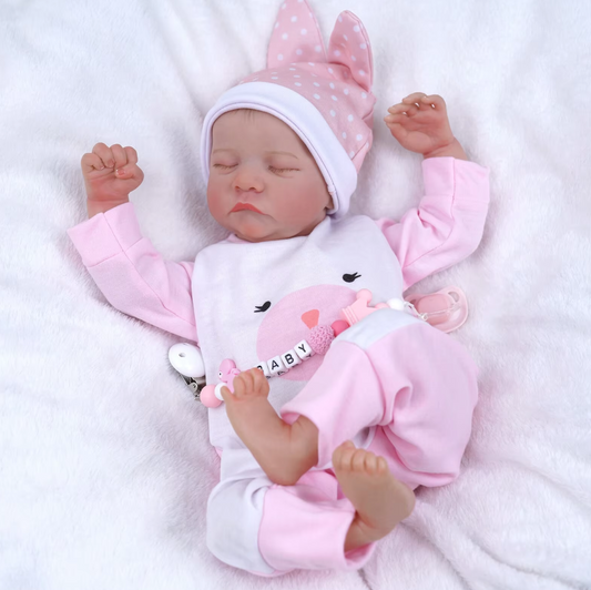 “Riley” - 17 Inch Reborn Baby Doll Newborn Full Vinyl Body or Cloth Body
