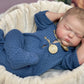 "Aria" - 20 Inch 3D Painted Reborn Baby Doll Girl Cloth Body