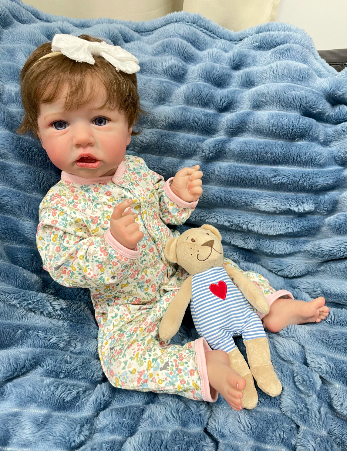 "Paige" – 22 Inch Full Vinyl Reborn Baby Girl Doll 3D Painted Skin