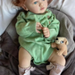"Hannah" - 24Inch Girl Reborn Baby Doll Hand-Rooted Hair Soft Cloth Body