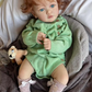 "Hannah" - 24Inch Girl Reborn Baby Doll Hand-Rooted Hair Soft Cloth Body