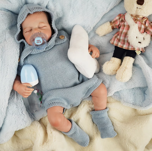 "Leo" - 17 Inch Reborn Baby Boy Doll Cloth Body