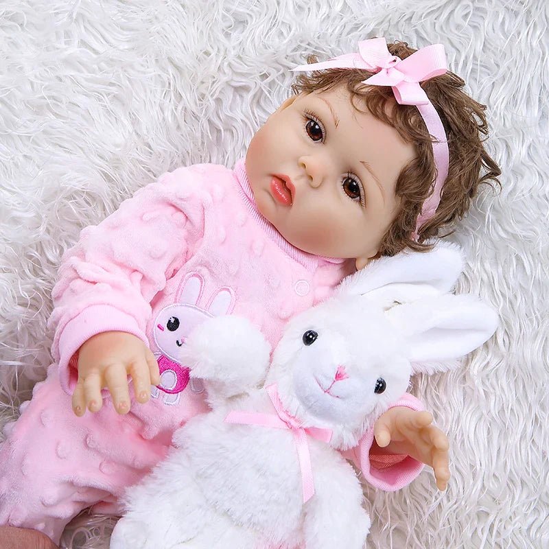 "Lily" - Full Silicone Vinyl Toddler Reborn Doll Hand-rooted hair