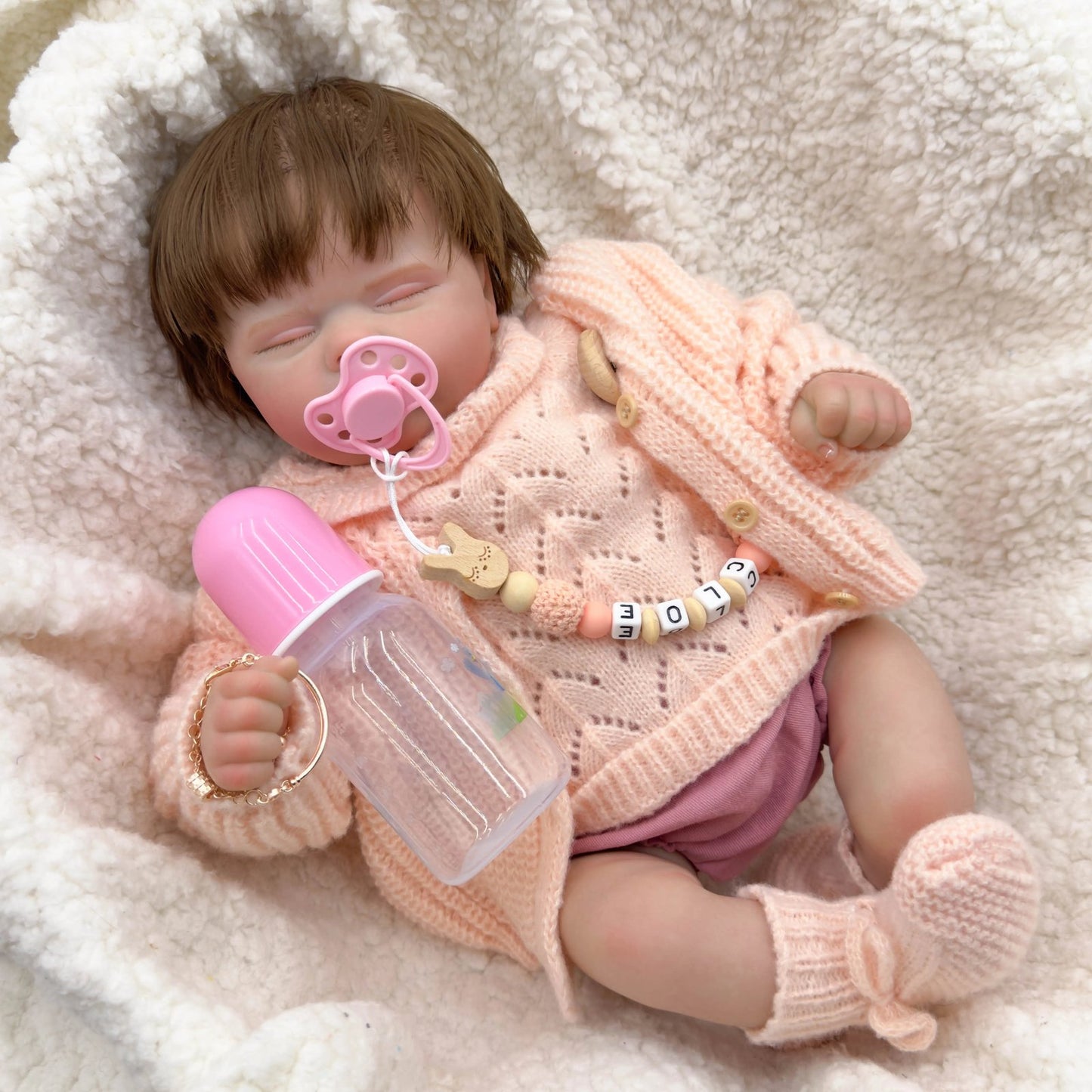 "Chloe" -  Lifelike 49cm Newborn Reborn Baby Doll Soft Cloth Body