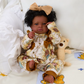 "Ella" - 20 Inch African American Reborn Doll Full Vinyl Body with Beautiful Dark Skin